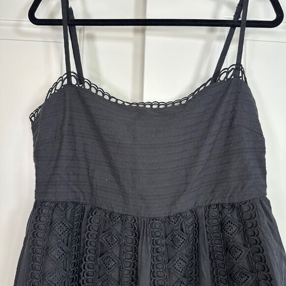 Black Crochet Lace Mini Babydoll Dress 1X - NEW - Picture 8 of 12